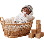 20" Baby Doll Boy Green Pea Soft Body Toy with Brown Eyes Outfit & Dummy