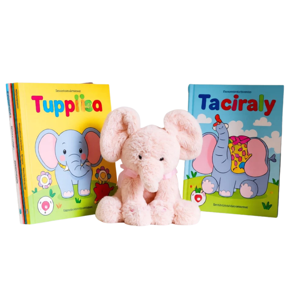 Pink Plush Elephant Teddy Bear 11-Inch Super Soft Cuddly Baby Toy Gift with Ribbon for Kids