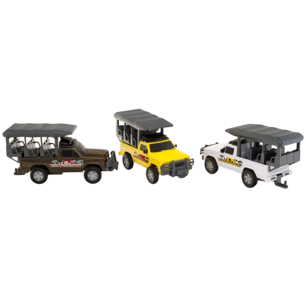 Teama Toys Safari 4x4 Off-Road Car 1:32 Scale Diecast Model Toy – Yellow or White
