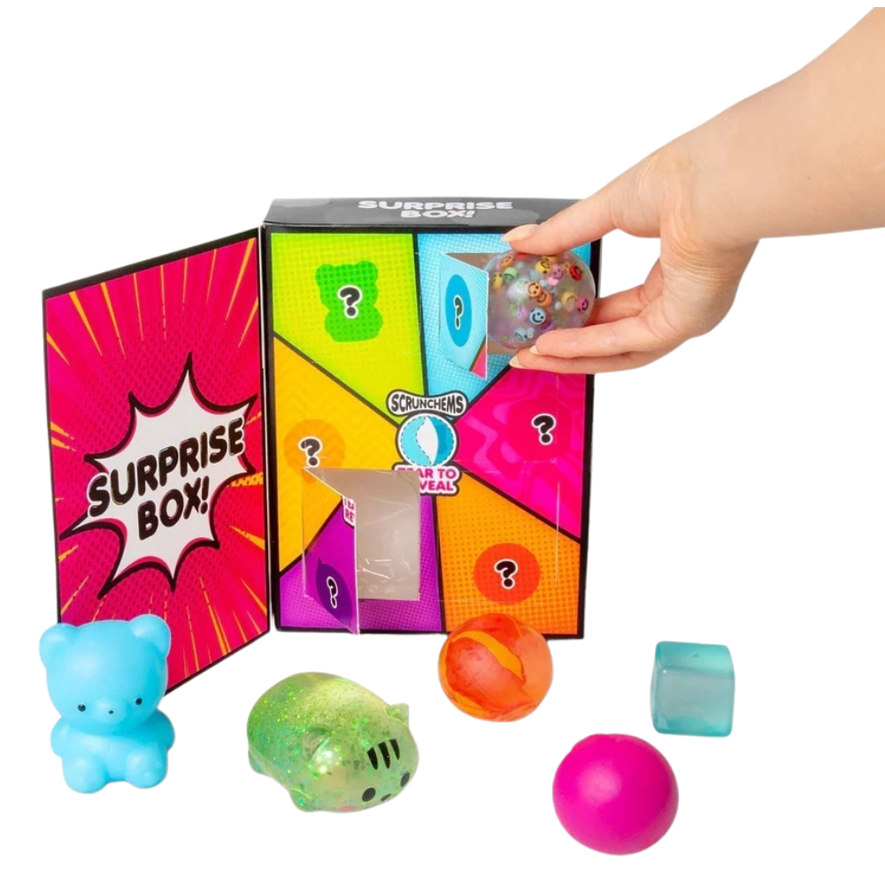 SCRUNCHEMS Surprise Box 6-Piece Sensory Squish Fidget & Surprise Toy Set