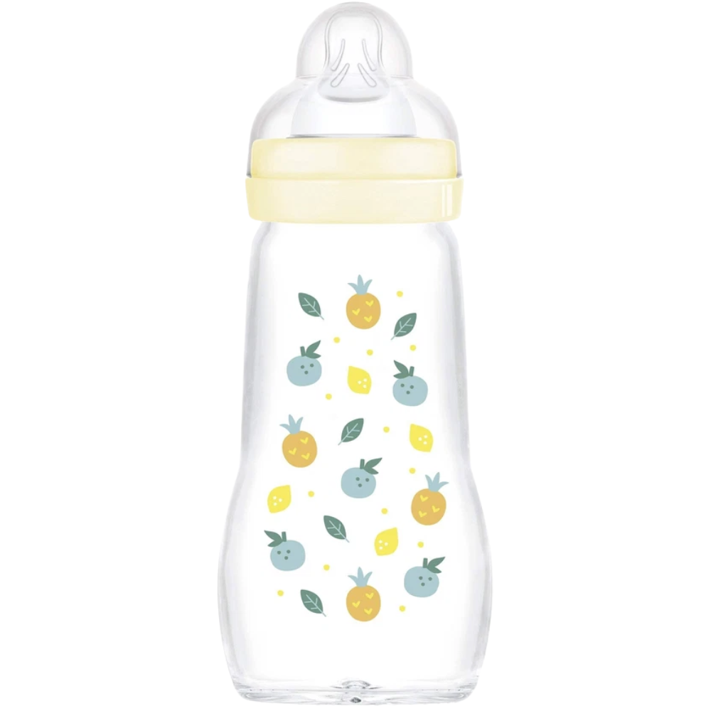 Mam Feel Good Glass Baby Bottle Unisex Anti-Colic Feeding Bottle for Babies New Uk