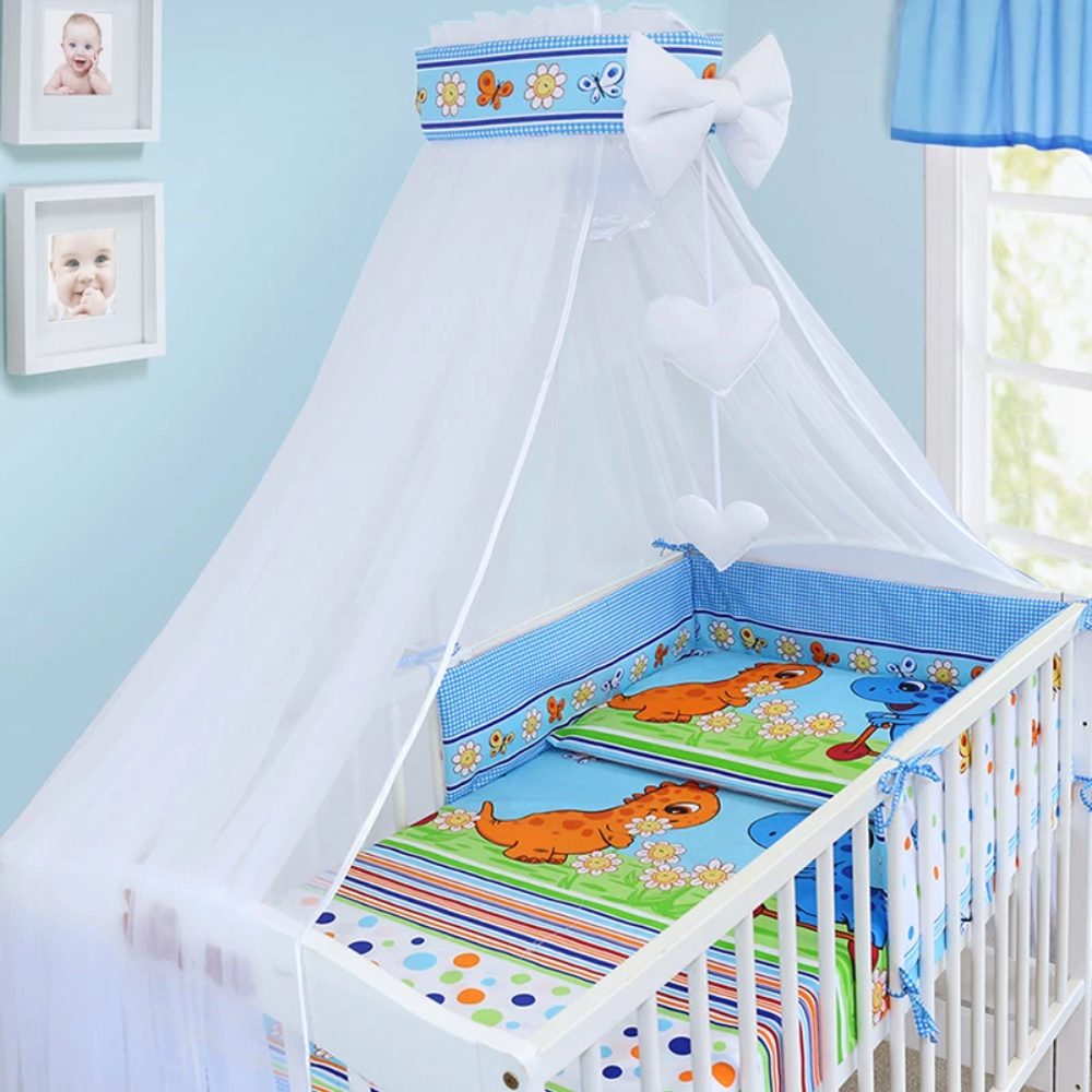 Baby Nursery Canopy Drape Mosquito Net with Holder Cot Crib Bed Canopy