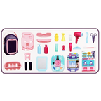 Kids Barber Shop Pretend Play Set with Carry Case Hair Salon Toy Kit