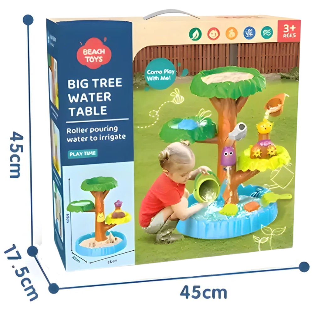 RLS Magic Tree Sand and Water Table Large 17-Piece Outdoor Garden Activity Play Set