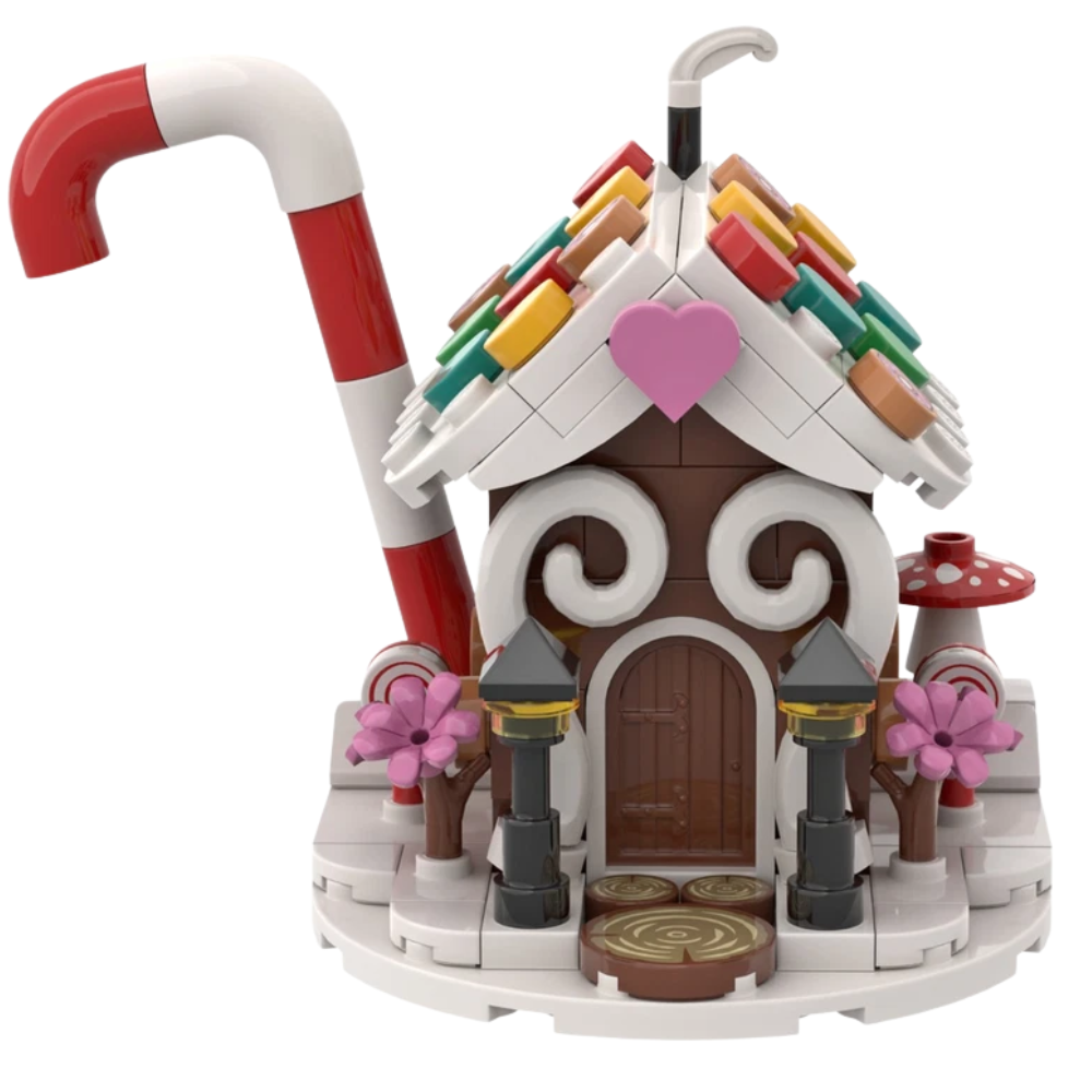 LEGO Gingerbread House Christmas Winter Building Kit with Candy Cane, Cookies, 134 Pieces