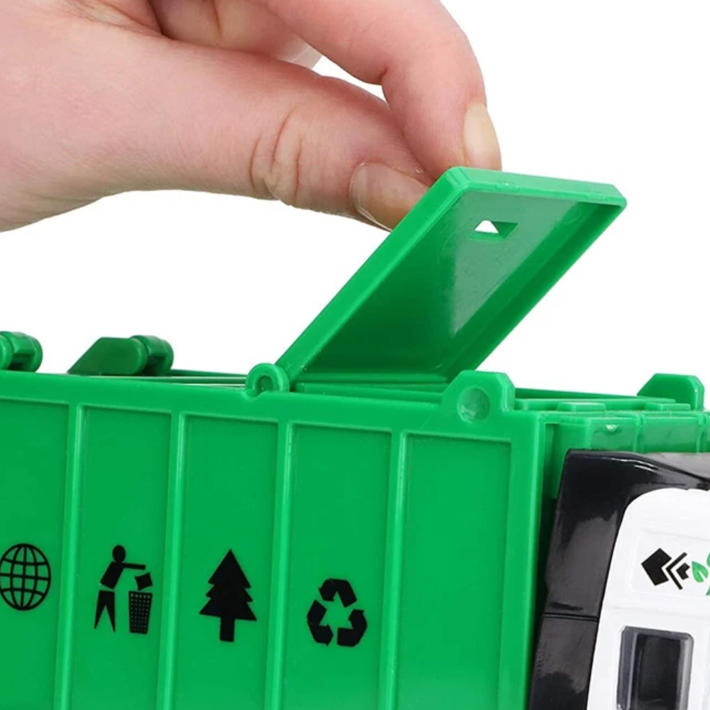 Toyland® 21cm Die Cast Pull Back Green Bin Lorry Es528-Binlorry-Tl Toy Truck for Kids