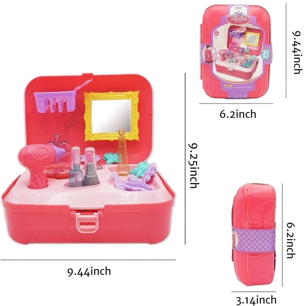 Girls Princess Pretend Makeup Set Kids Cosmetics Kit Dress-Up Beauty Toy Gift for Children