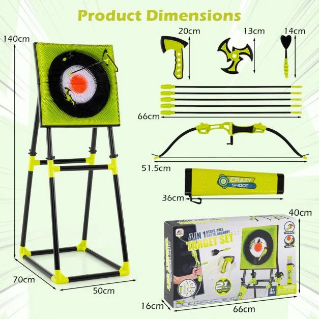 4-in-1 Kids Throwing Target Game – Perfect Birthday Gift