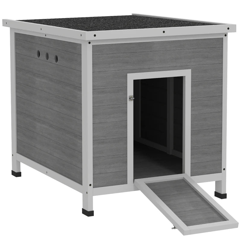 Wooden Duck Coop with Asphalt Roof & Double Doors