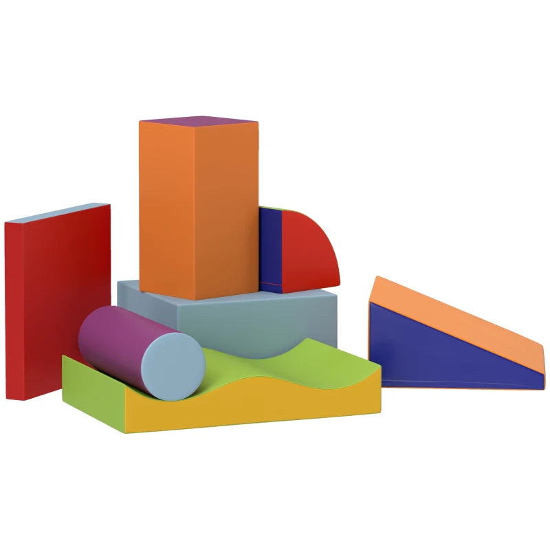 Blue 7-Piece Soft Foam Play Set for Toddlers 1-3 Years – Safe Climb & Crawl Toy