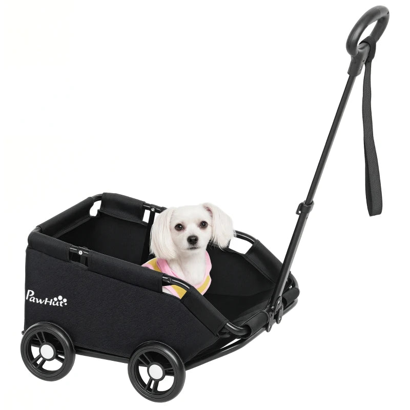Small Dog & Cat Stroller Wagon with Storage Bag, Mat & Safety Straps