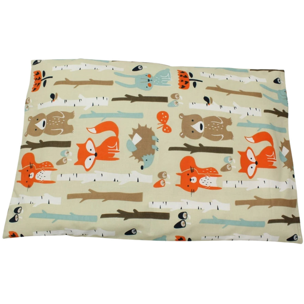 Baby Pillowcase 40x60cm 100% Cotton Zipped Pillow Cover Jungle Floral Print