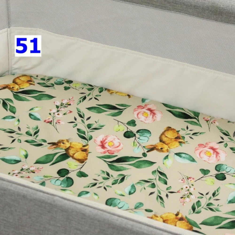 2 Pack 100% Cotton Fitted Sheets for Chicco Next2Me Bedside Crib 55 x 90 cm