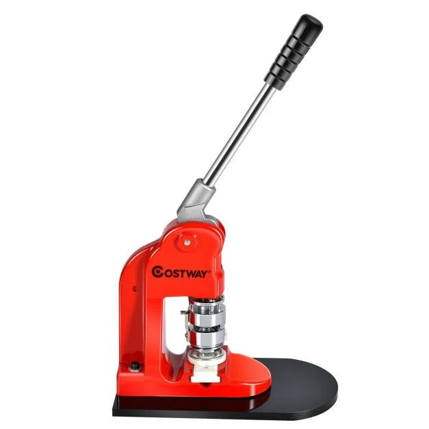 25mm Badge Maker Pin Button Machine with 1000 Cutter Kit Pieces