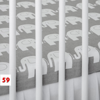 2 Pack 100% Cotton Fitted Sheets for Chicco Next2Me Bedside Crib 55 x 90 cm