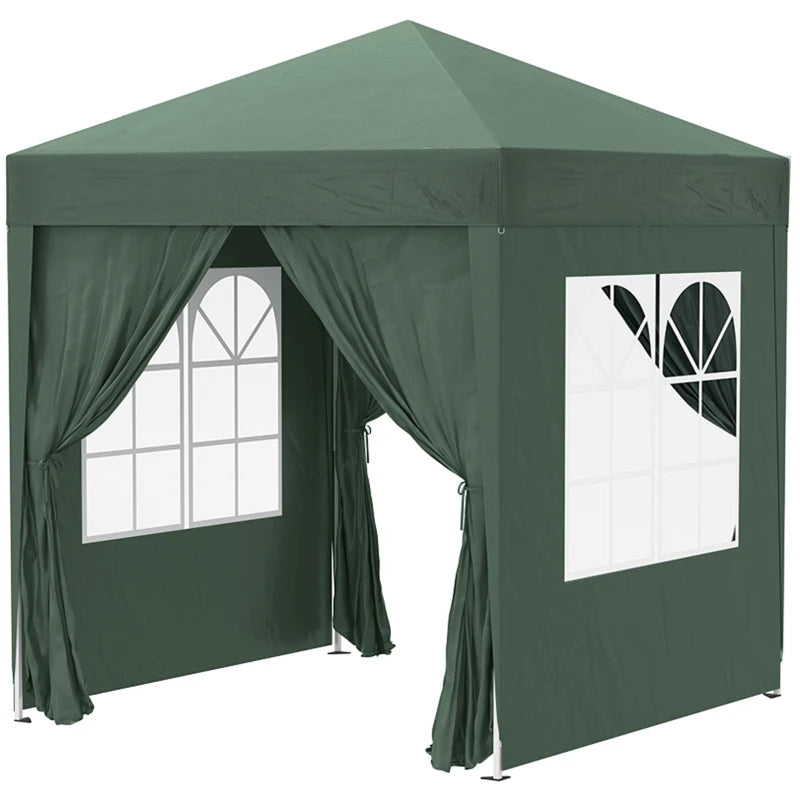 Wedding & Outdoor Pop Up Gazebo with Sidewalls and Carry Bag, Water Resistant 2x2M