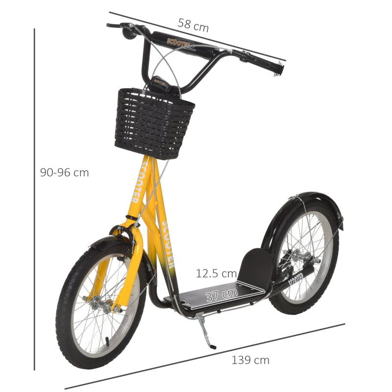 Stunt Scooter for Kids with 16" Wheels, Cupholder & Mudguard – Ages 5-12