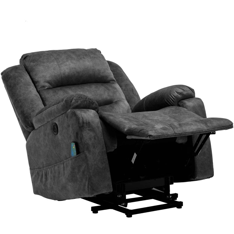 Power Lift Recliner Chair with Massage and Heating Points – Grey