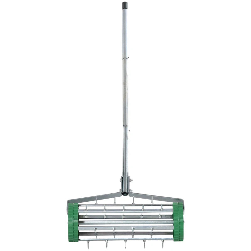 Heavy Duty Garden Lawn Aerator with Adjustable Handle – Rolling Steel Grass Roller