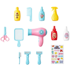 Kids Barber Shop Pretend Play Set with Carry Case Hair Salon Toy Kit