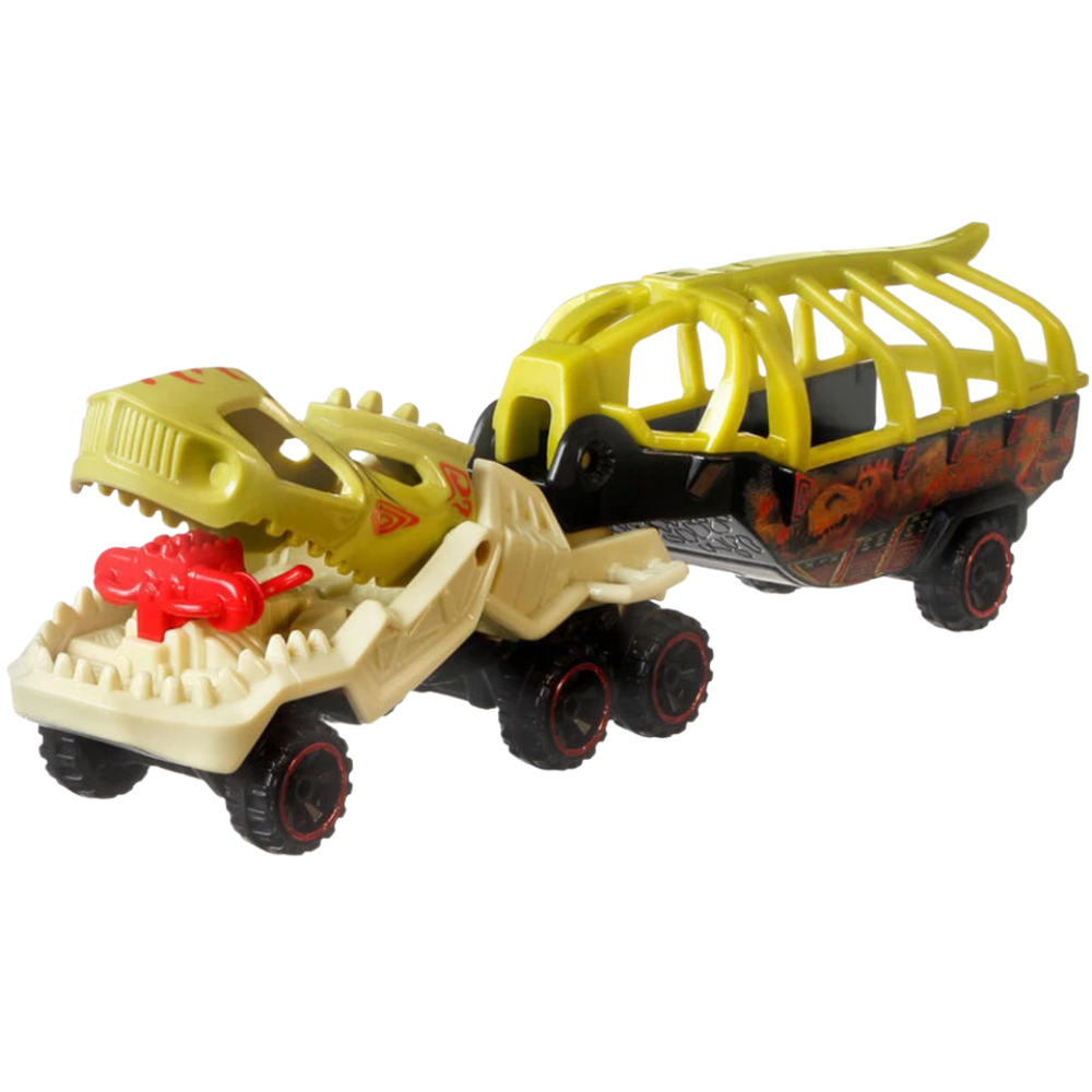 Hot Wheels Super Rigs Fossil Freight Truck with Dinosaur Car Mattel Collectible