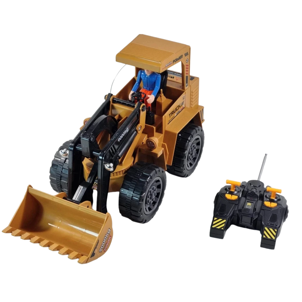 Remote Control Construction Bulldozer RC 5CH 45cm Working Lights 360° Kids Toy