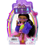 Barbie Extra Minis Doll 5.5in Sprinkle Dress Furry Purple Coat Accessories Fashion Toy 3+