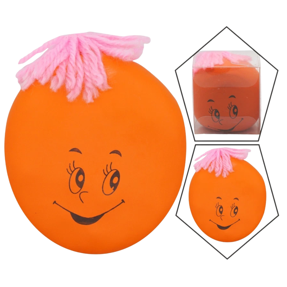 Rubber Funny Face Stretchy Squeezy Fidget Stress Ball