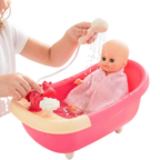 Baby Doll Bath Set with Bathtub & Working Shower Toy Doll Accessories Set Age 3+