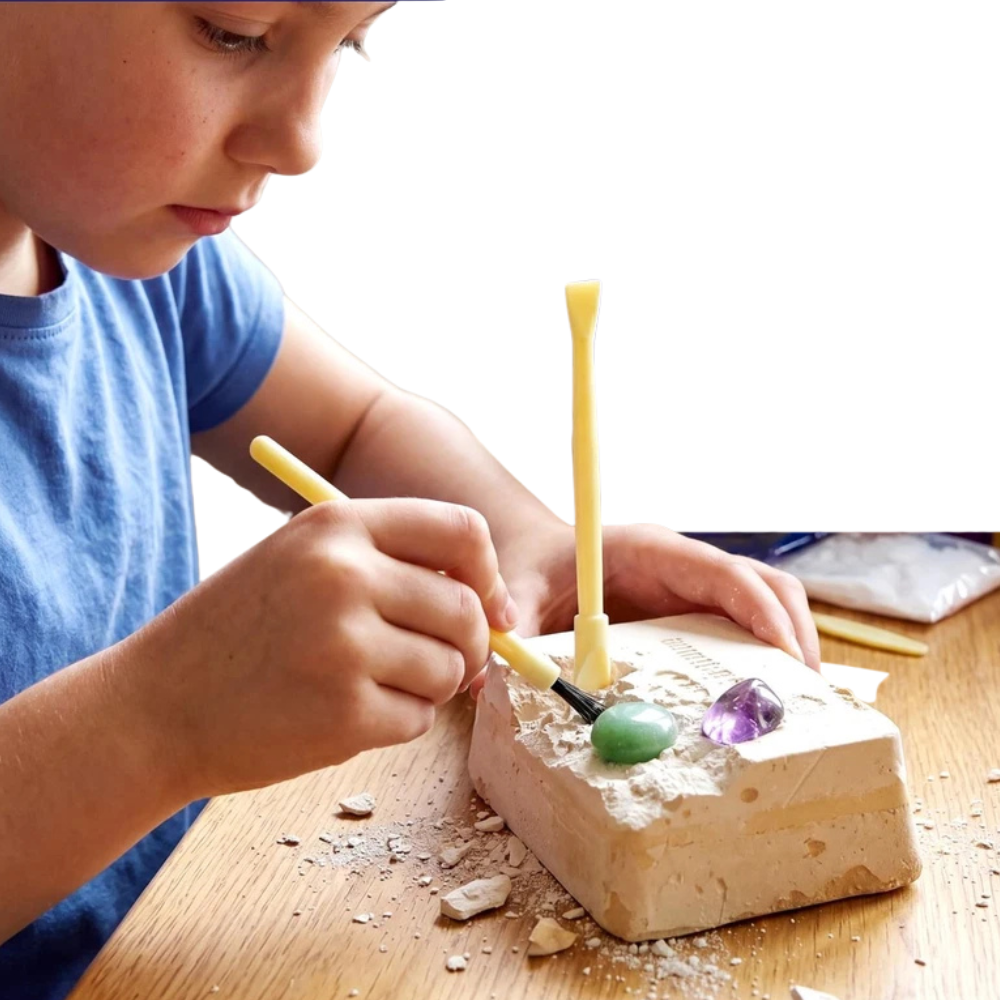 Kids Science Set 6-in-1 Experiment Kit Gemstone Dig Crystal Volcano STEM Toy