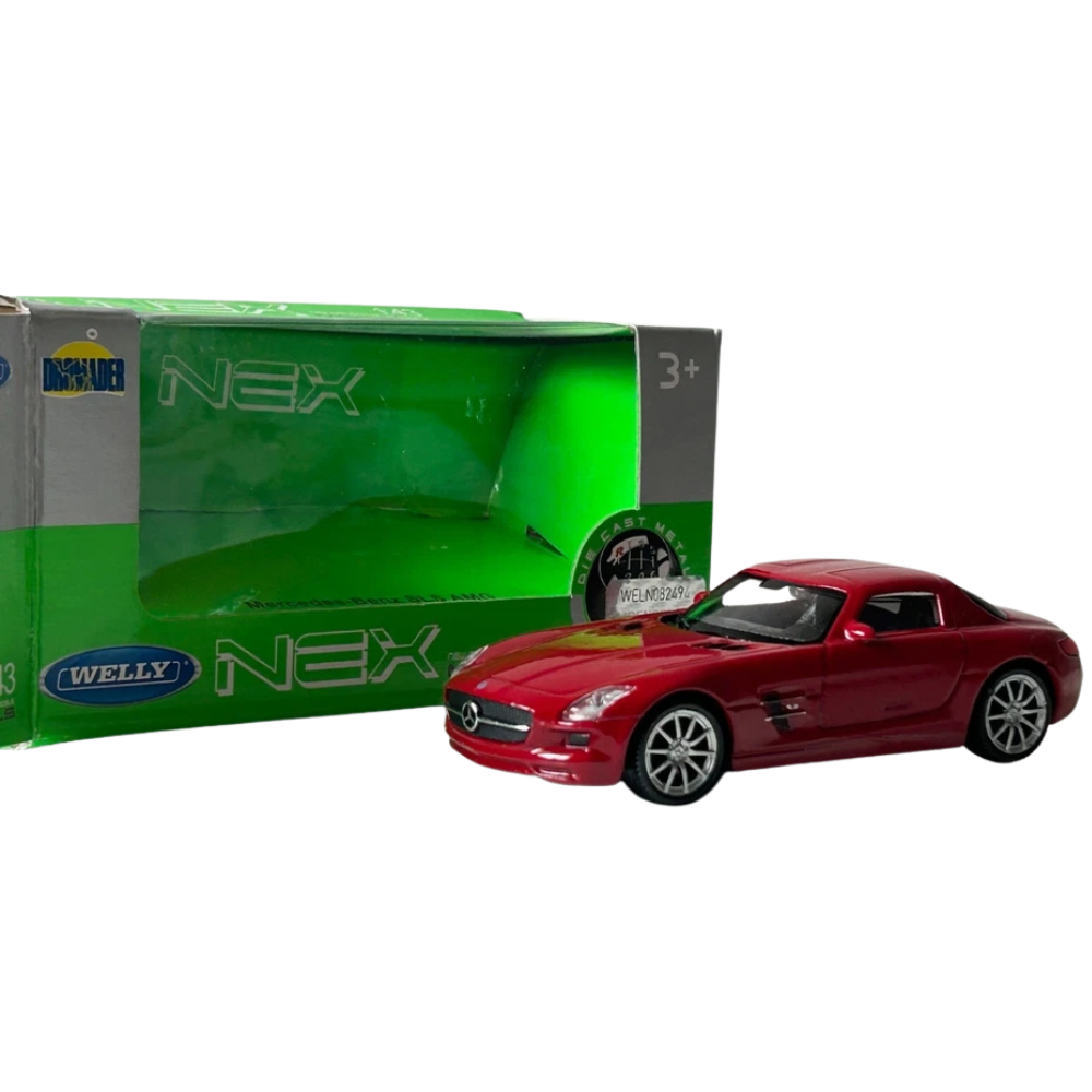 Welly Mercedes-Benz Sls Amg Red Diecast Sports Car Model Toy 1:43 Scale Collectible