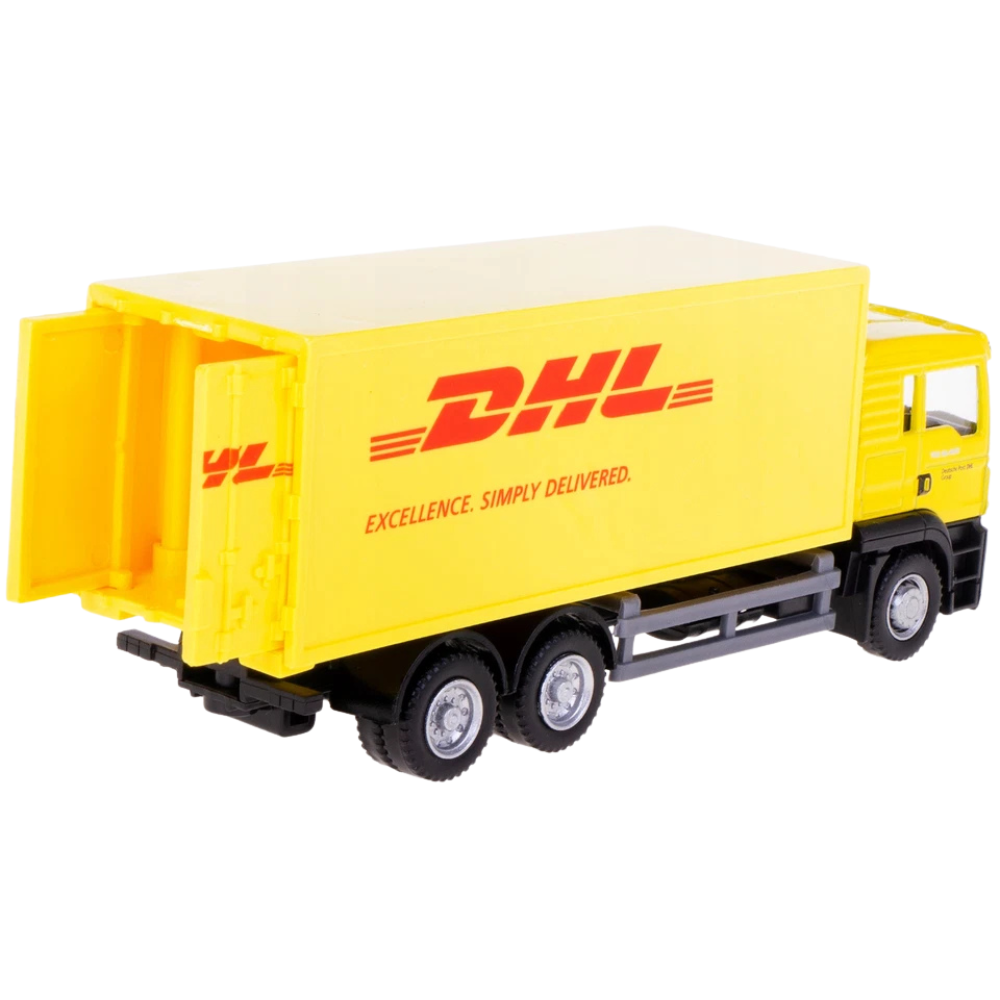 Daffi MAN DHL Germany Delivery Truck 1:64 Scale Yellow Diecast Model Lorry Toy
