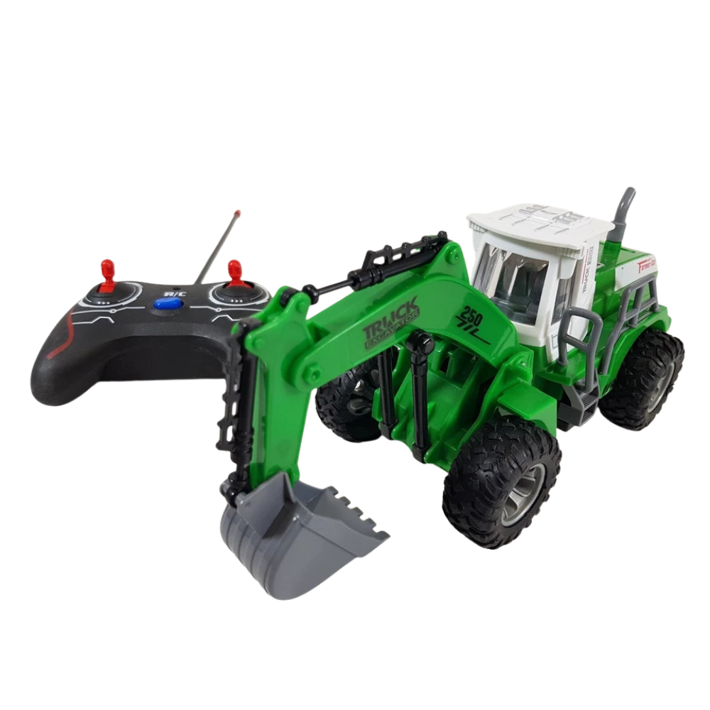 Remote Control Excavator Digger Rc Backhoe Tractor Working Arm Bucket Kids Toy Gift Age 3+ Uk