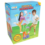 Abeec Flying Disc Launcher Toy for Kids Garden Game with 6 Flying Discs & 2 Launchers