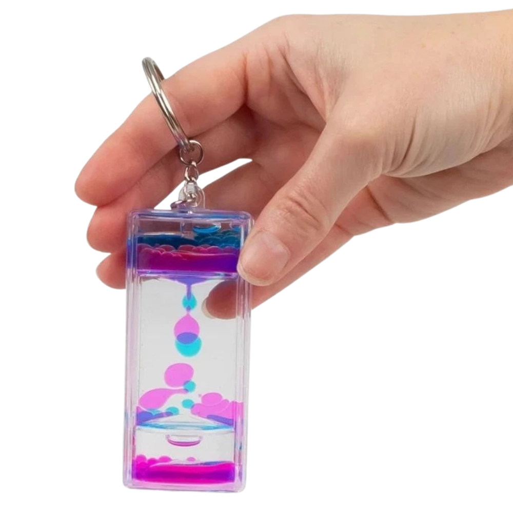 Liquid Motion Keychain Visual Sensory Fidget Toy Colourful Flowing Liquid