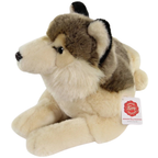 Teddy Hermann Lying Wolf Plush Soft Toy Puppy Dog Animal Teddy Gift 90855 Bnwt New Cuddly Toy