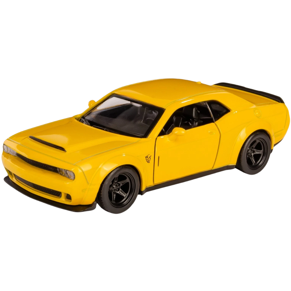 Dodge Challenger SRT Demon Diecast Model Car Toy Yellow 1:34–1:39 Scale RMZ City