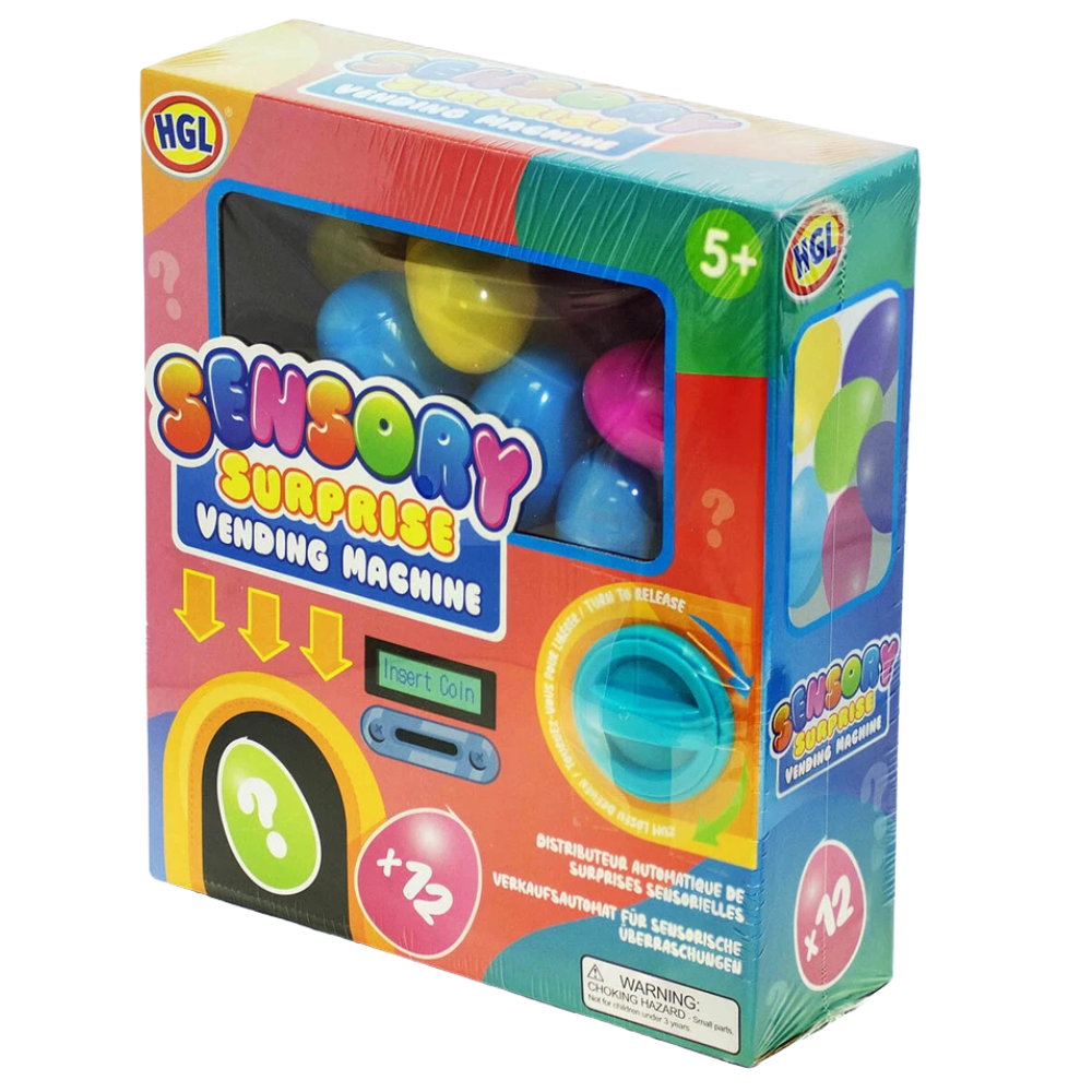 Sensory Surprise Vending Machine Fidget Toy with 12 Surprise Eggs for Kids Aged 3+