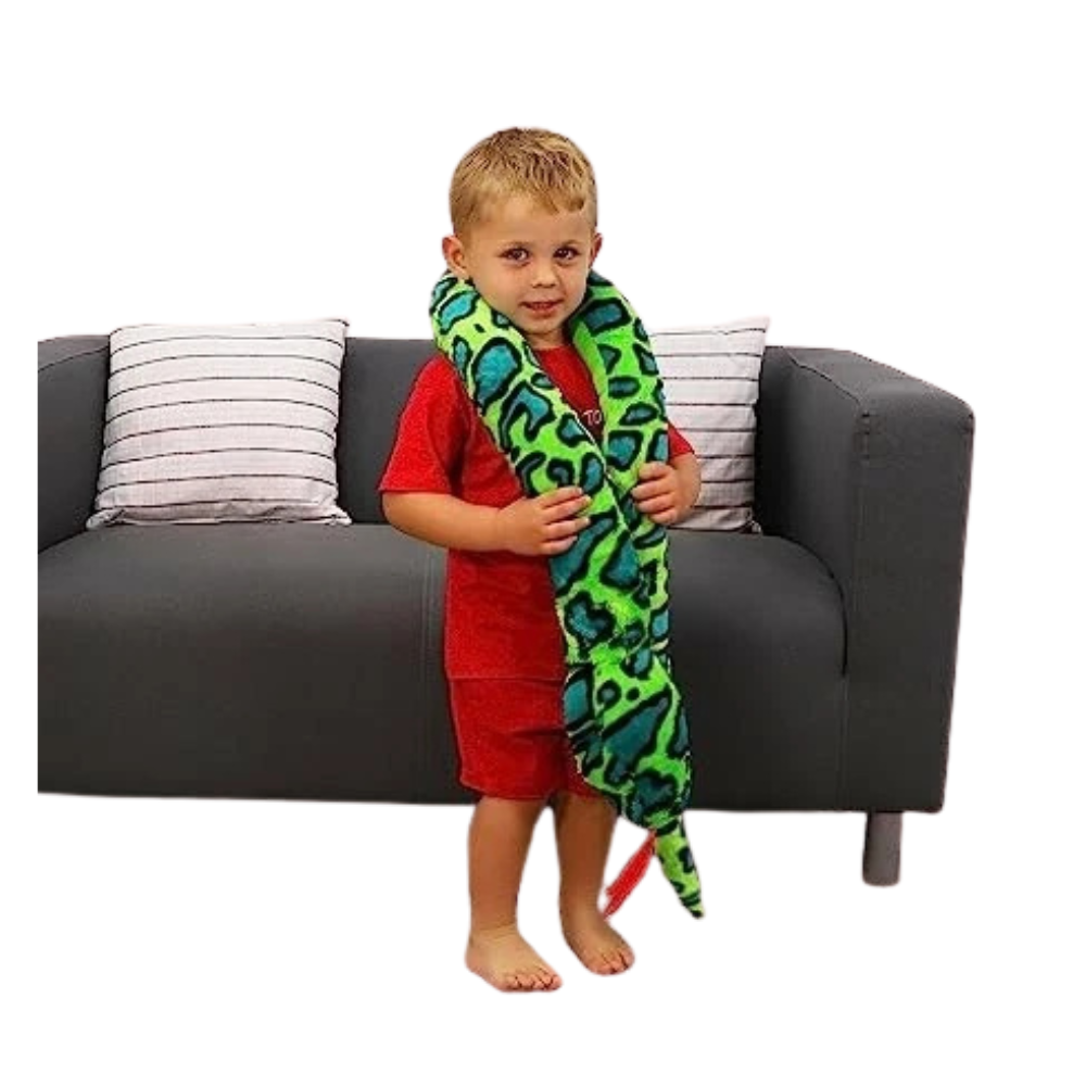 Toyland Giant 170cm Plush Snake Two-Toned Cuddly Reptile Toy Draught Excluder Green Xl Toy