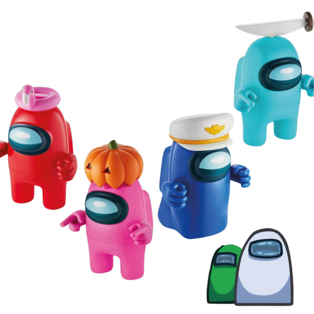 Among Us Series 2 Action Figures 4 Pack with Accessories 11cm Collectible Kids Toy Set