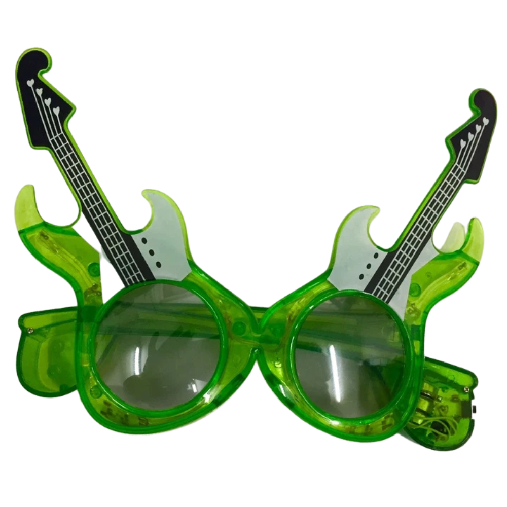 Led Flashing Electric Guitar Glasses Glow Light Party Eyewear for Club Events and Festivals