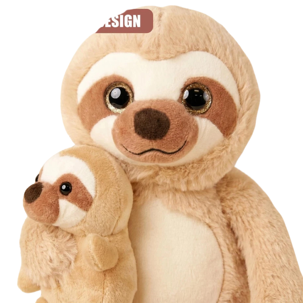 Mum & Baby Sloth Soft Toy 9 Inch Plush Teddy Cuddly Stuffed Animal Toy Kids Gift