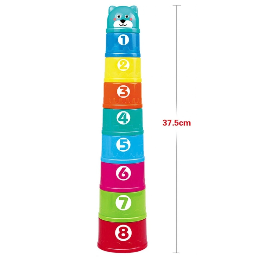 Kids Stacking Cups Toy Set 8 Pieces Baby Educational Learning Game 6 Months+