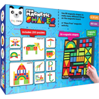 Play Panda Magnetic Shapes Puzzle Type 2 with 58 Pieces, 200 Designs and Board for Kids