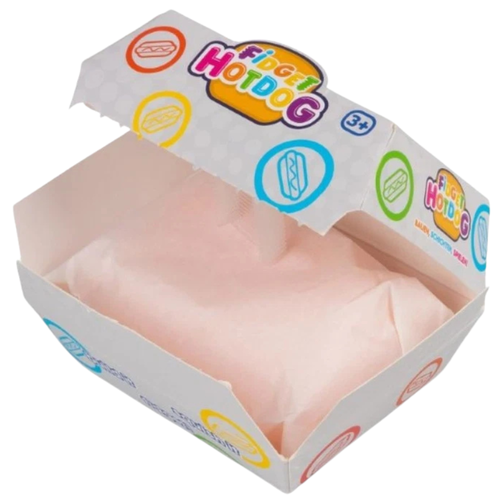 Fidget Hot Dog Toy 6-Piece Stackable Squishy Sensory Toy for Kids Adults
