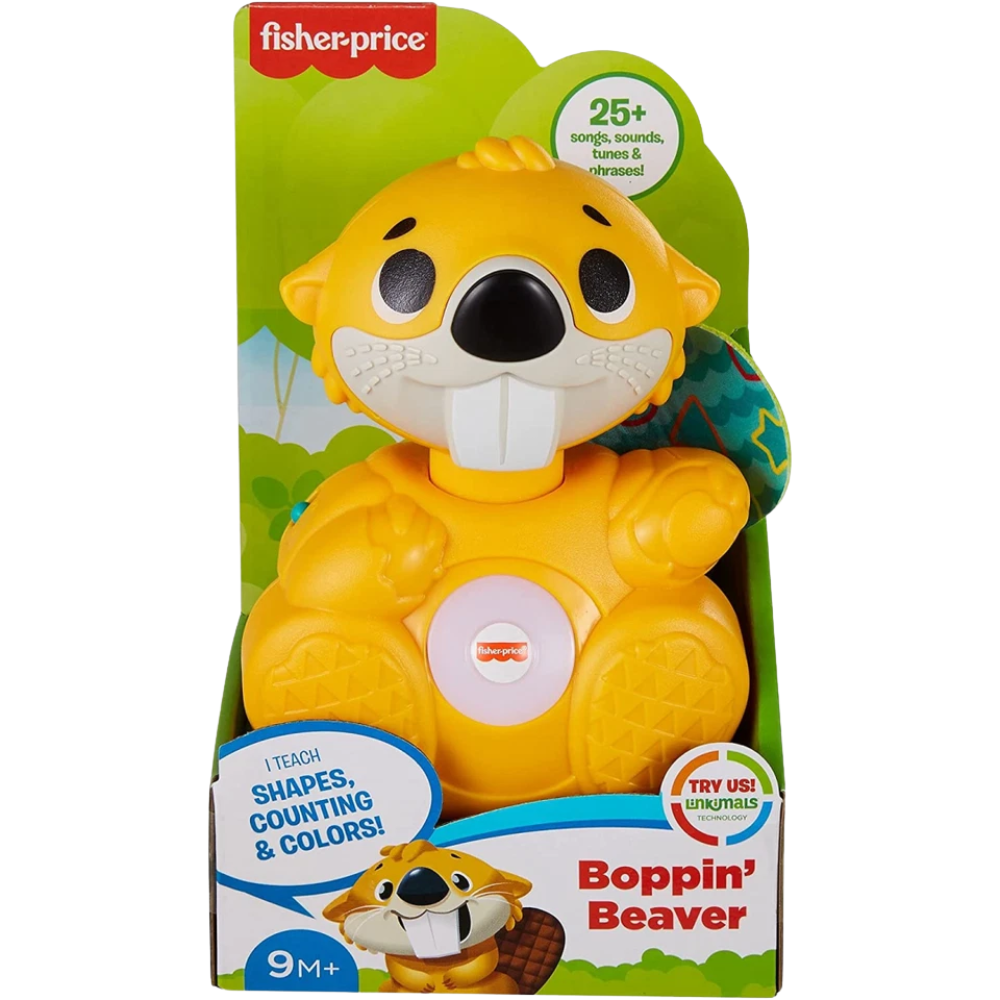 Fisher-Price Linkimals Boppin Beaver Light-Up Musical Activity Toy for Baby Play