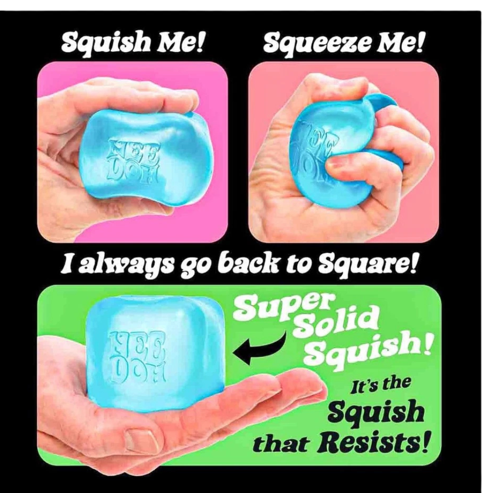 Needoh Nice Cube Stress Ball Squishy Sensory Fidget Toy Schylling Relaxing Toy for Ages 3+