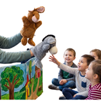 Set of 6 Animal Hand Puppets Plush Safari Wildlife Glove Puppets Storytelling Role Play