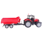 Toyland 37cm Red Tractor & Trailer with Lights Sound Friction Farm Toy 3+
