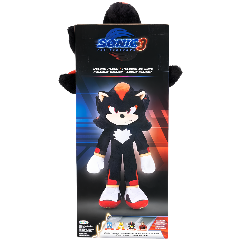 Sonic The Hedgehog Shadow Plush Soft Toy Genuine 13" Deluxe Collectible Soft Toy for Fans & Kids